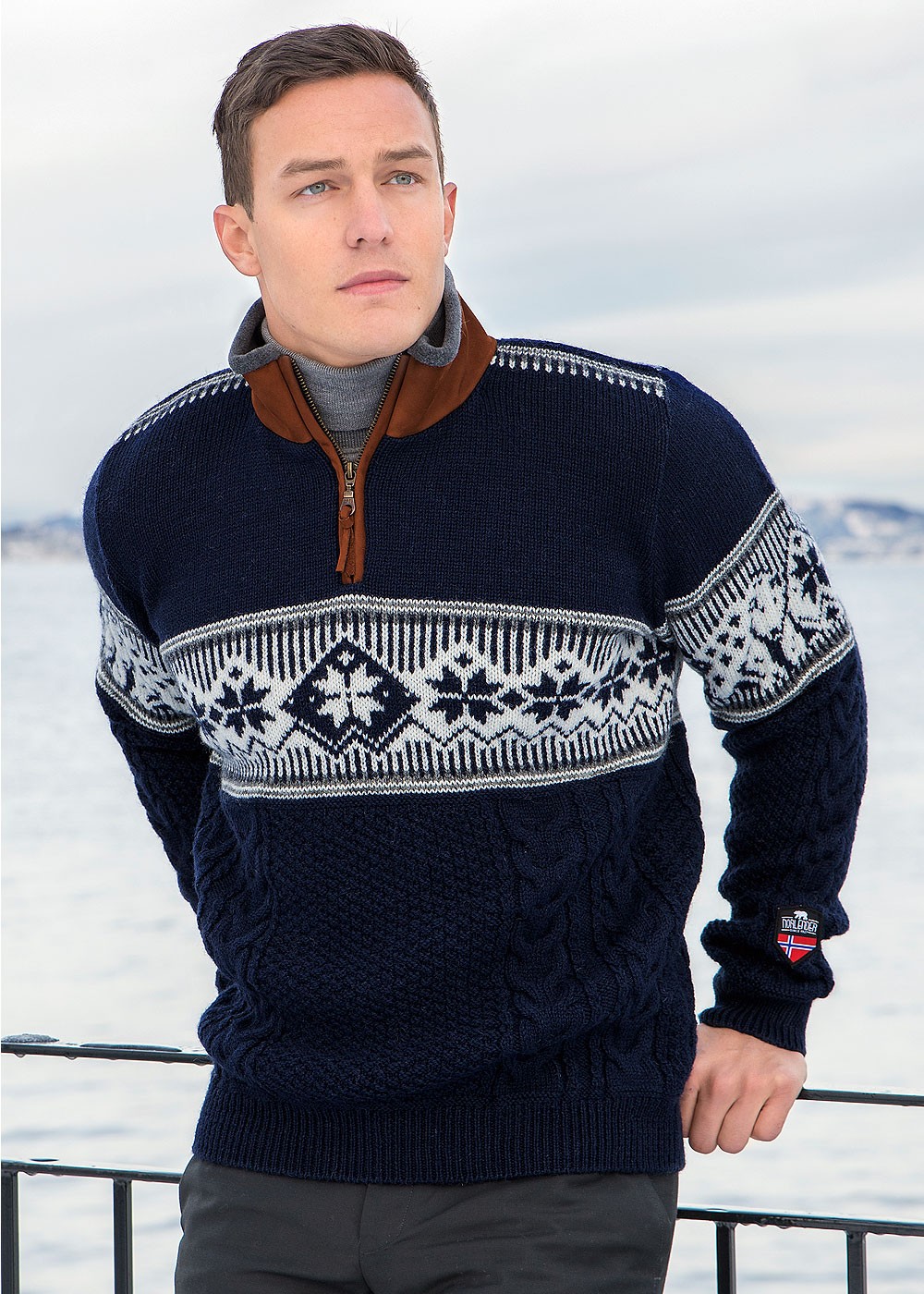 Spitzbergen Zip Pullover | Wool | Norwegian Sweaters