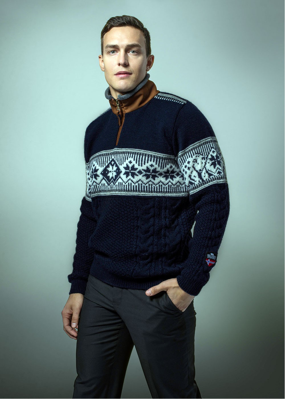 Spitzbergen Zip Pullover | Wool | Norwegian Sweaters
