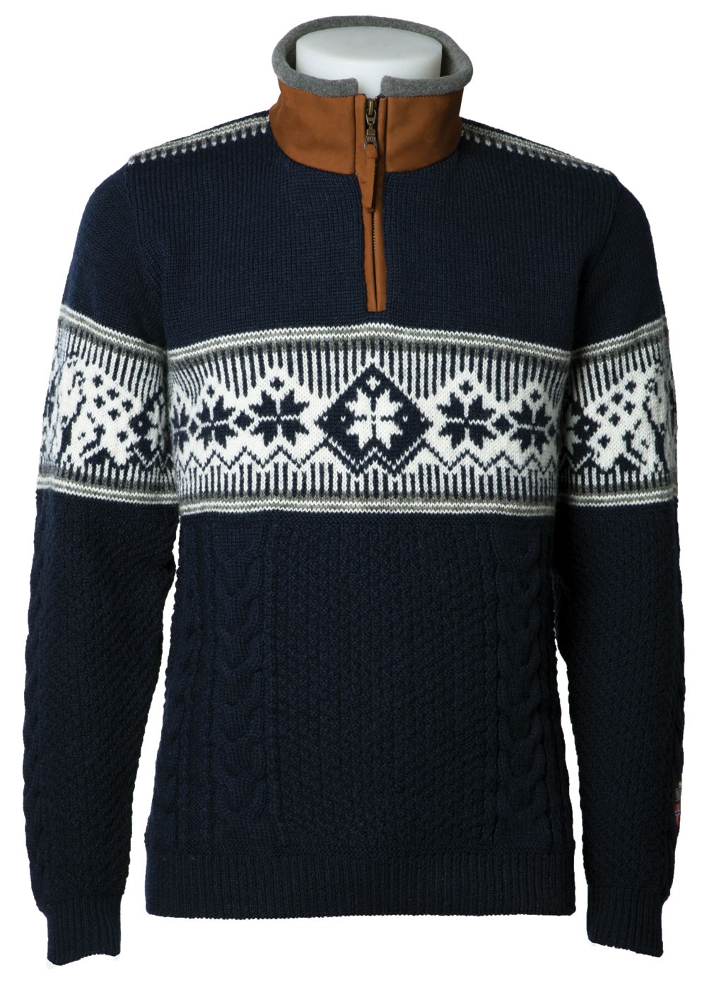 Spitzbergen Zip Pullover Wool Norwegian Sweaters